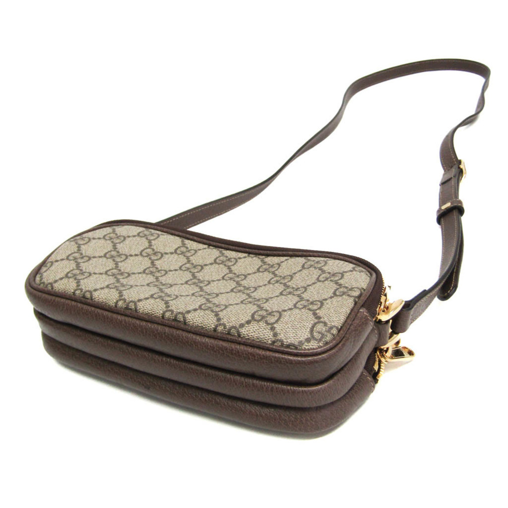 GUCCI Authentic Brown Leather Shoulder Bag - Picture 2 of 8